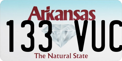 AR license plate 133VUC