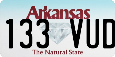 AR license plate 133VUD