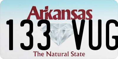 AR license plate 133VUG