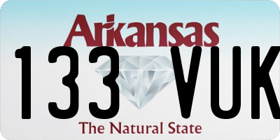 AR license plate 133VUK