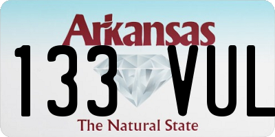 AR license plate 133VUL