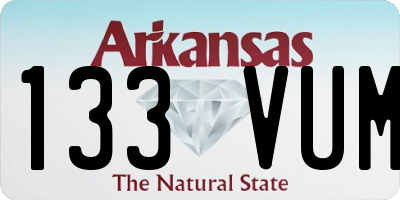 AR license plate 133VUM