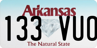 AR license plate 133VUO