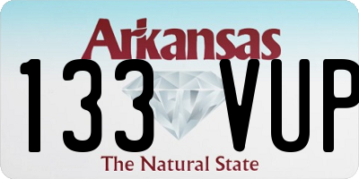 AR license plate 133VUP