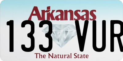 AR license plate 133VUR
