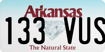 AR license plate 133VUS