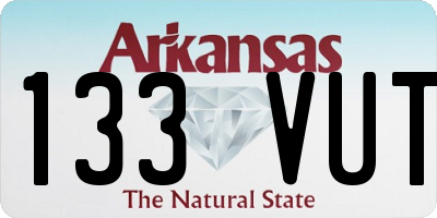 AR license plate 133VUT