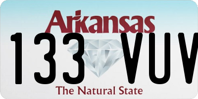 AR license plate 133VUV