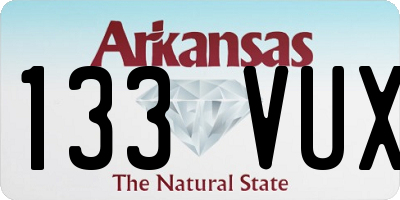 AR license plate 133VUX