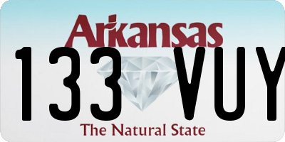 AR license plate 133VUY
