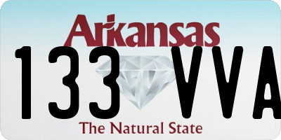 AR license plate 133VVA