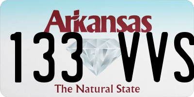 AR license plate 133VVS
