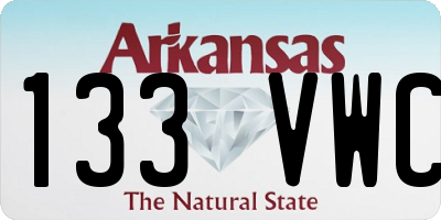 AR license plate 133VWC