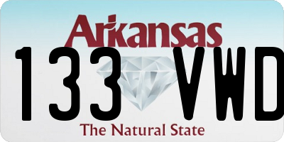 AR license plate 133VWD