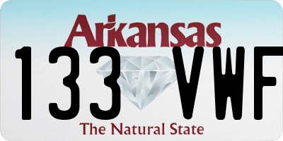 AR license plate 133VWF