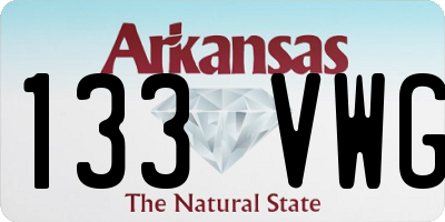 AR license plate 133VWG