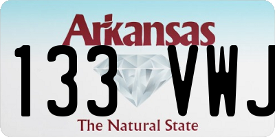 AR license plate 133VWJ
