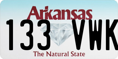 AR license plate 133VWK