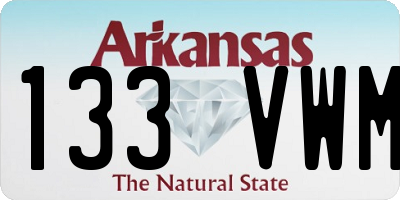 AR license plate 133VWM