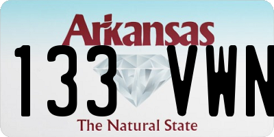 AR license plate 133VWN