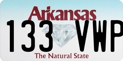 AR license plate 133VWP