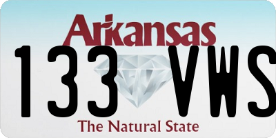 AR license plate 133VWS