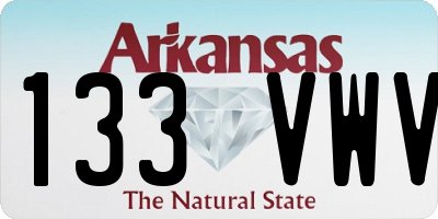 AR license plate 133VWV