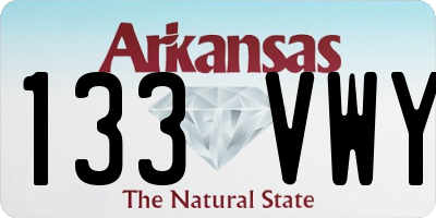 AR license plate 133VWY