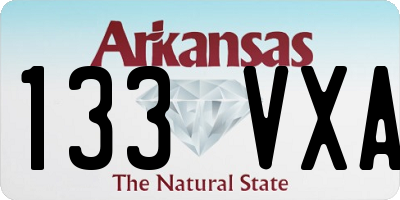 AR license plate 133VXA