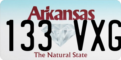 AR license plate 133VXG