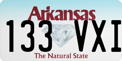 AR license plate 133VXI