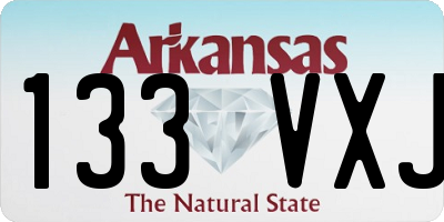 AR license plate 133VXJ