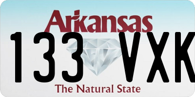 AR license plate 133VXK