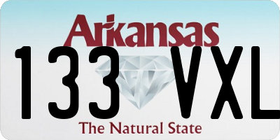 AR license plate 133VXL