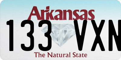 AR license plate 133VXN