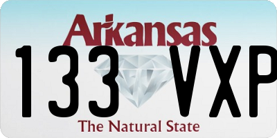 AR license plate 133VXP