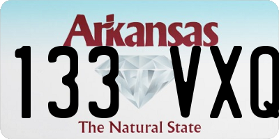 AR license plate 133VXQ