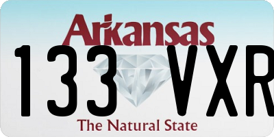 AR license plate 133VXR