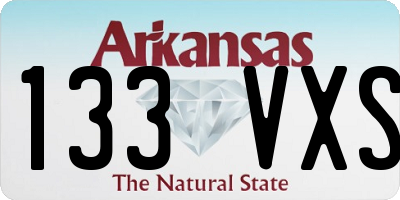 AR license plate 133VXS