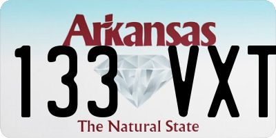 AR license plate 133VXT