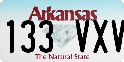 AR license plate 133VXV
