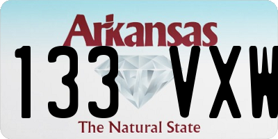 AR license plate 133VXW