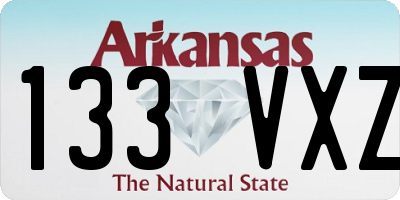 AR license plate 133VXZ