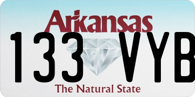 AR license plate 133VYB