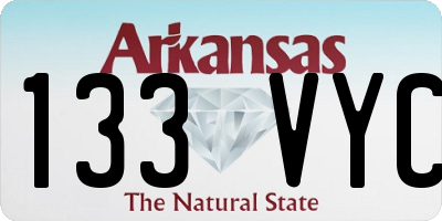 AR license plate 133VYC