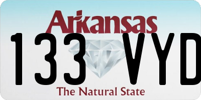 AR license plate 133VYD