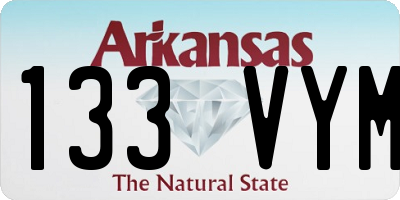AR license plate 133VYM