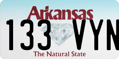 AR license plate 133VYN