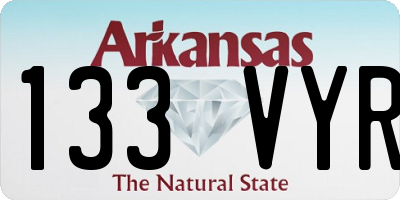 AR license plate 133VYR