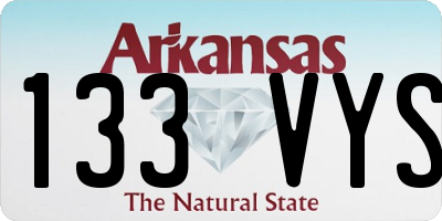 AR license plate 133VYS